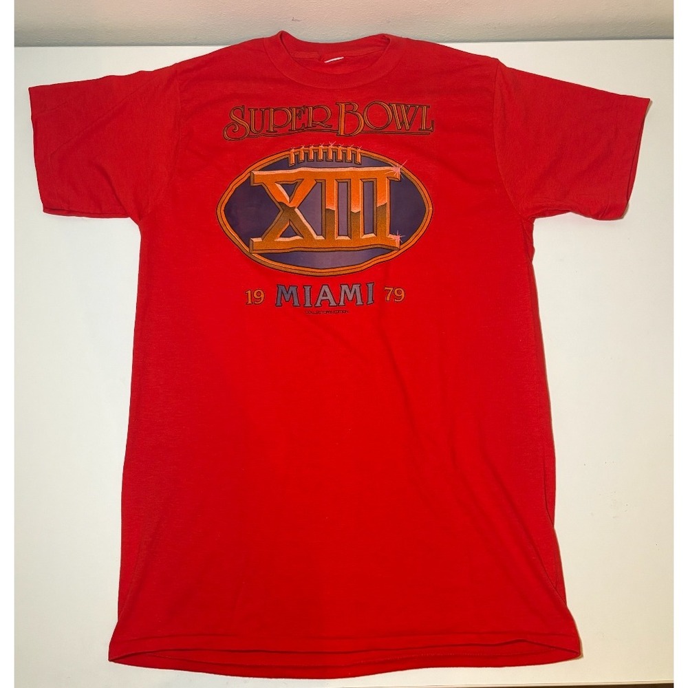 Vintage Single Stitch Super Bowl XIII 1979 T-Shirt | Cowboys/Steelers | Large